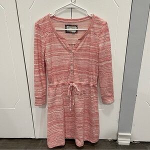 Anthropologie Saturday Sunday Red and White Long Sleeve Dress